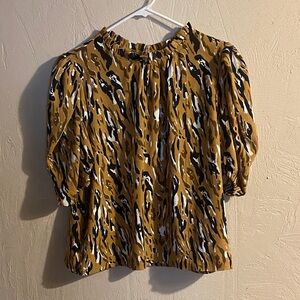 Stylish Brown Patterned Women's Top